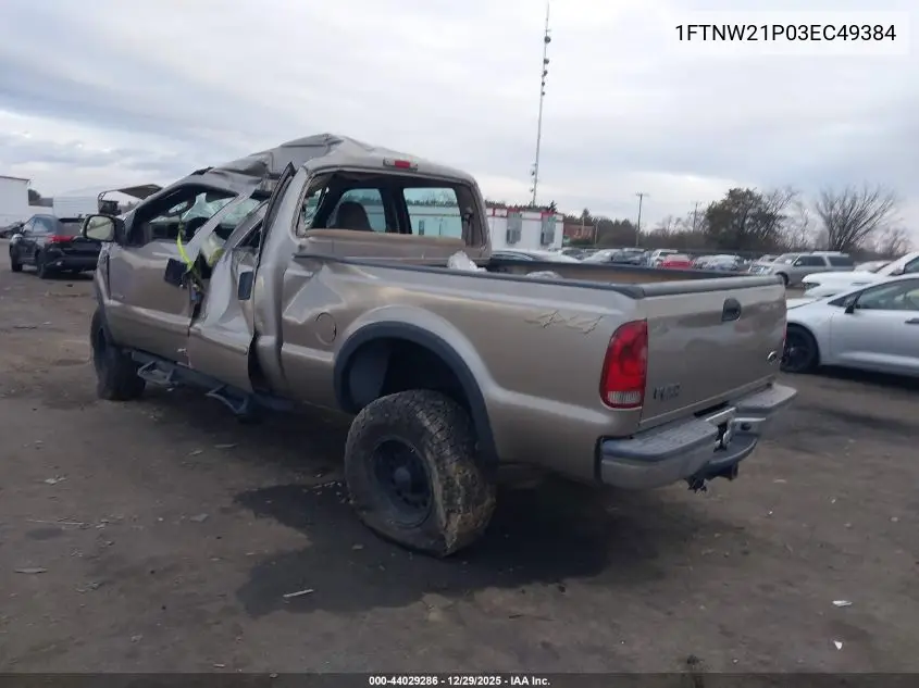 1FTNW21P03EC49384 2003 Ford F-250 Lariat/Xl/Xlt