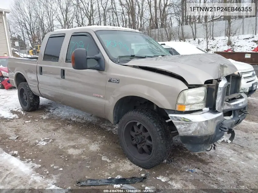 1FTNW21P24EB46355 2004 Ford F-250 Lariat/Xl/Xlt