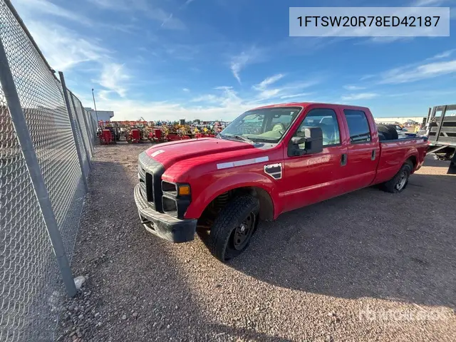 1FTSW20R78ED42187 2008 Ford F-250 2008 Ford F-250 4X2 Crew Cab Pickup (Inoperable)