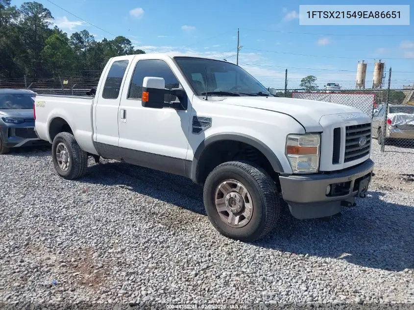 1FTSX21549EA86651 2009 Ford F-250 Fx4