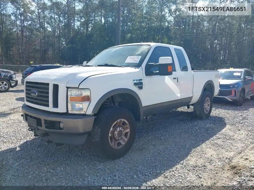 1FTSX21549EA86651 2009 Ford F-250 Fx4