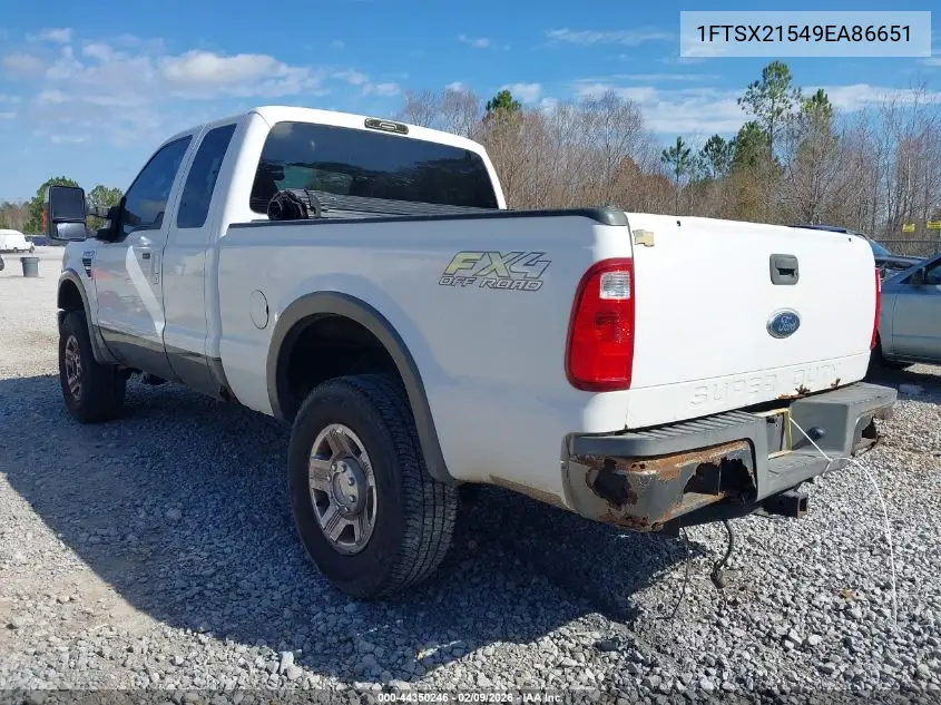 1FTSX21549EA86651 2009 Ford F-250 Fx4