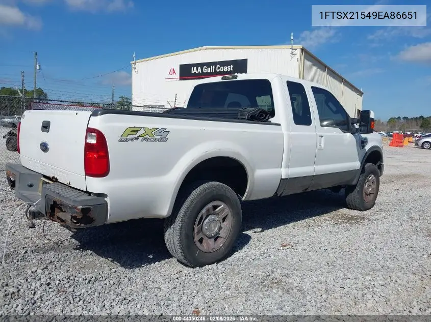 1FTSX21549EA86651 2009 Ford F-250 Fx4