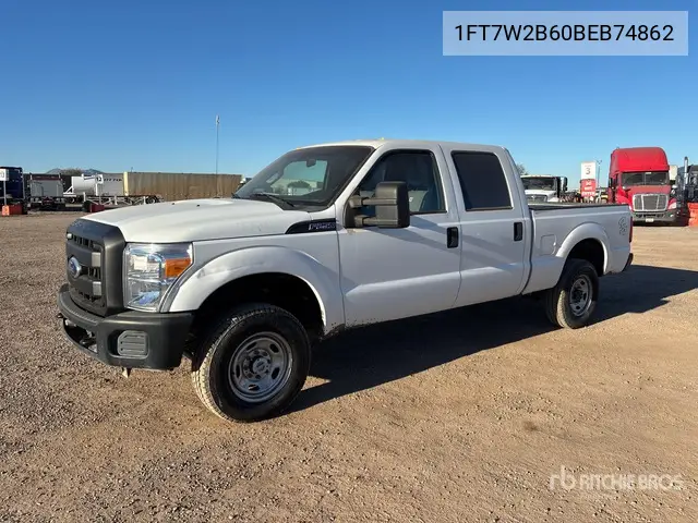 1FT7W2B60BEB74862 2011 Ford F-250 2011 Ford F-250 Xl 4X4 Crew Cab Pickup