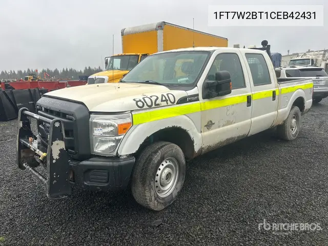 1FT7W2BT1CEB42431 2012 Ford F-250 2012 Ford F-250 Xl 4X4 Crew Cab Pickup