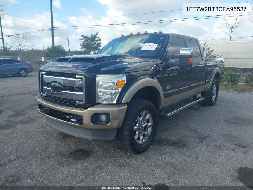 1FT7W2BT3CEA96536 2012 Ford F-250 Lariat