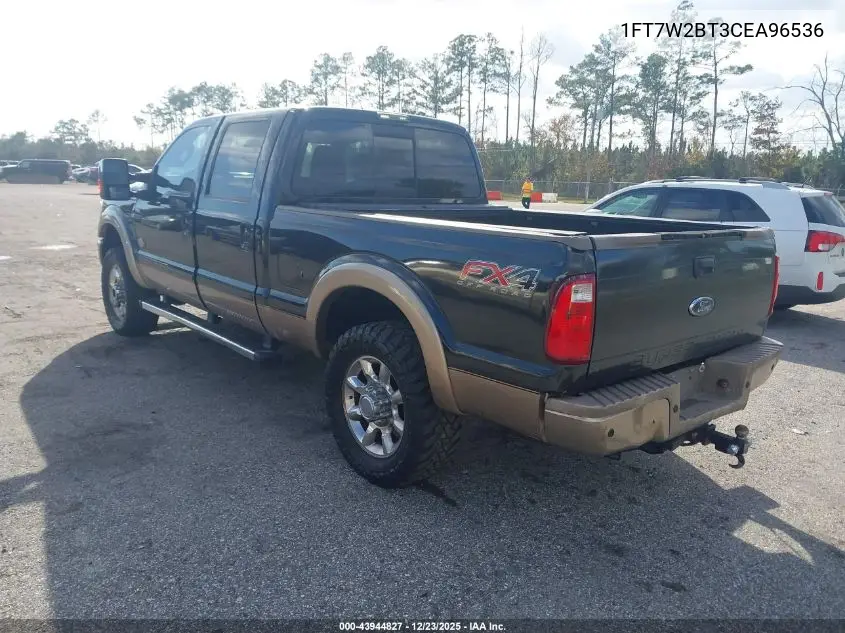 1FT7W2BT3CEA96536 2012 Ford F-250 Lariat