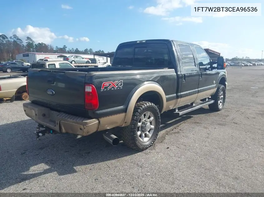 1FT7W2BT3CEA96536 2012 Ford F-250 Lariat