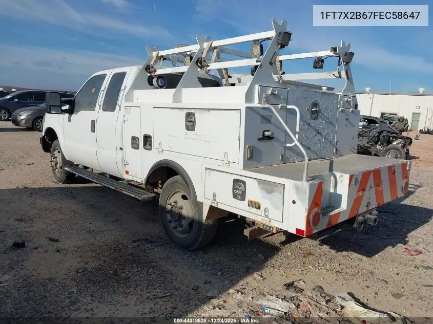 1FT7X2B67FEC58647 2015 Ford F-250 Xl
