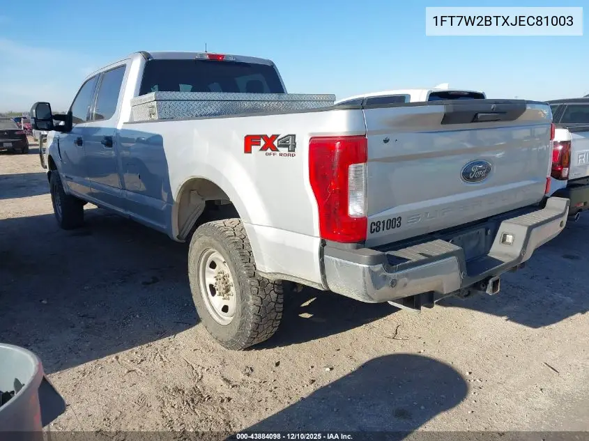 1FT7W2BTXJEC81003 2018 Ford F-250 Xlt
