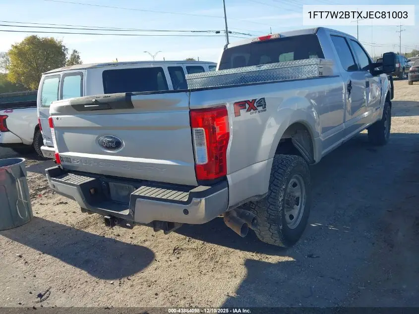 1FT7W2BTXJEC81003 2018 Ford F-250 Xlt