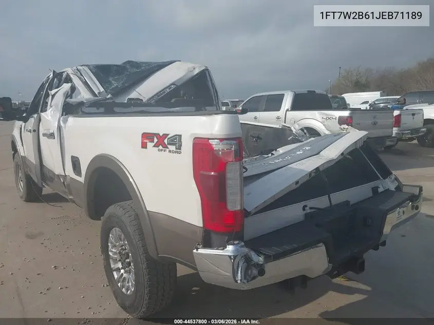1FT7W2B61JEB71189 2018 Ford F-250 King Ranch