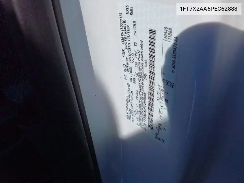 1FT7X2AA6PEC62888 2023 Ford Super Duty F-250 Srw Xl