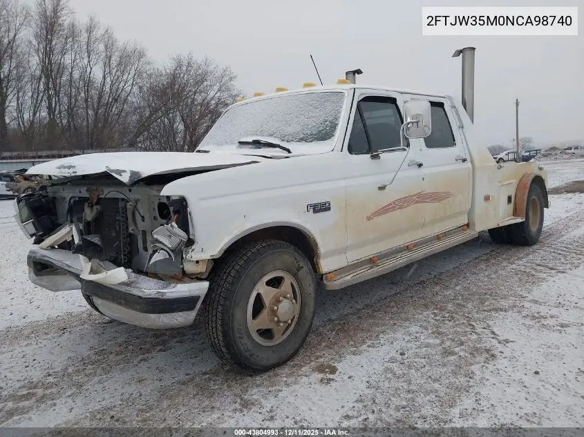 2FTJW35M0NCA98740 1992 Ford F350