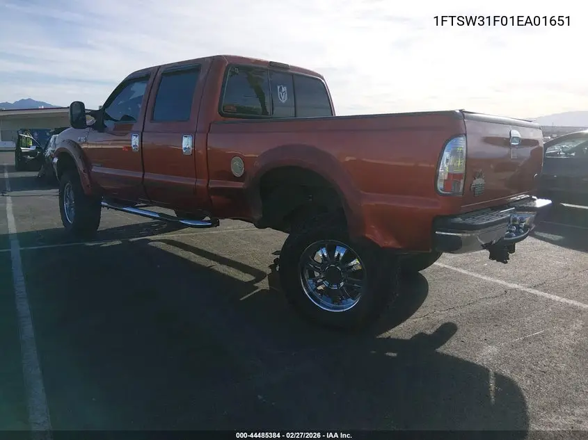 1FTSW31F01EA01651 2001 Ford F-350 Lariat/Xl/Xlt