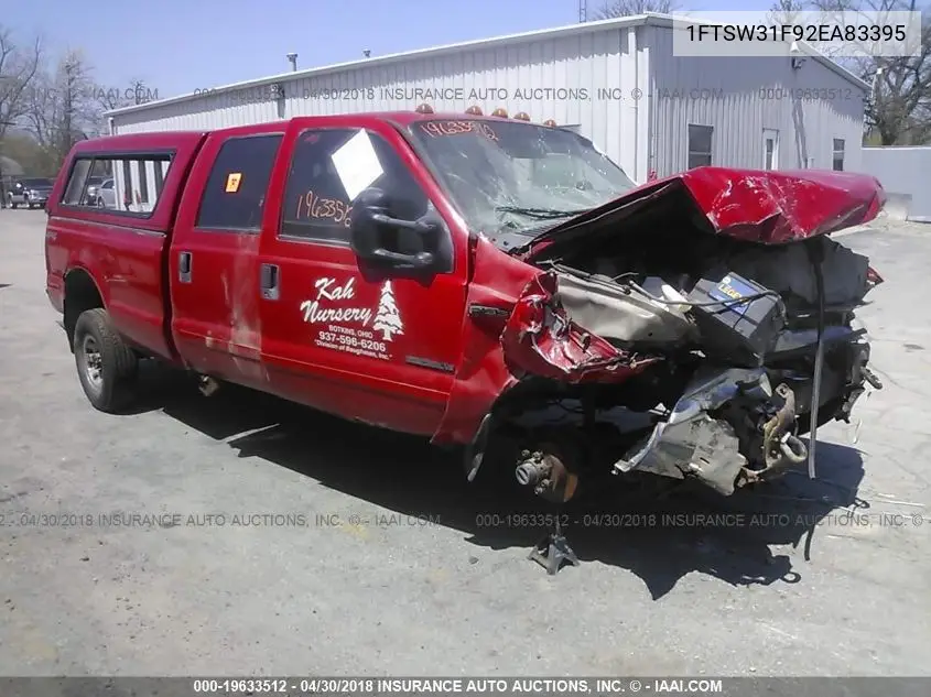 1FTSW31F92EA83395 2002 Ford Super Duty F-350 Srw Xlt/Lariat/Xl