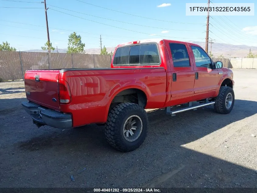 1FTSW31S22EC43565 2002 Ford F-350 Lariat/Xl/Xlt