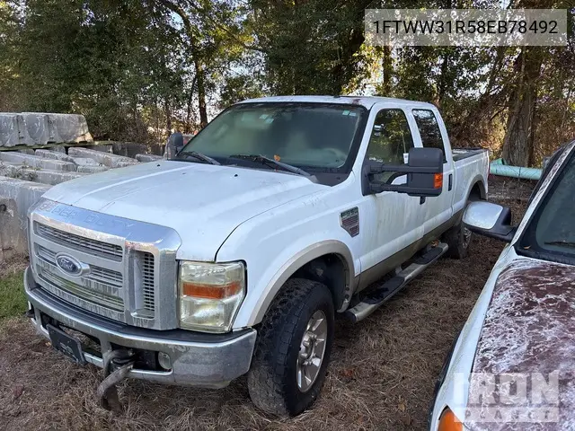 1FTWW31R58EB78492 2008 Ford F-350 2008 Ford F-350 Lariat 4X4 Crew Cab Pickup