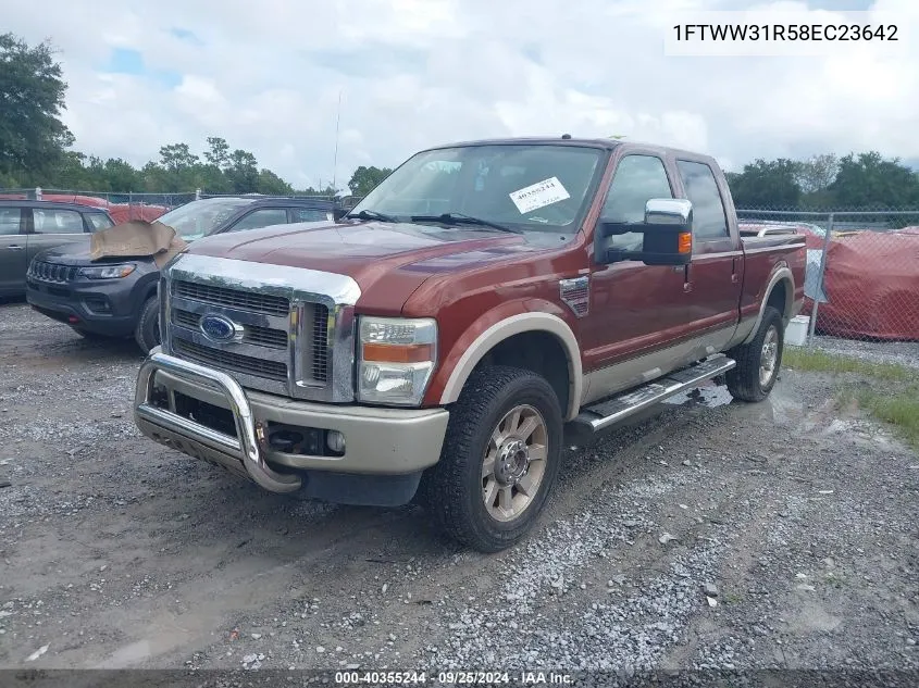 1FTWW31R58EC23642 2008 Ford F-350 King Ranch