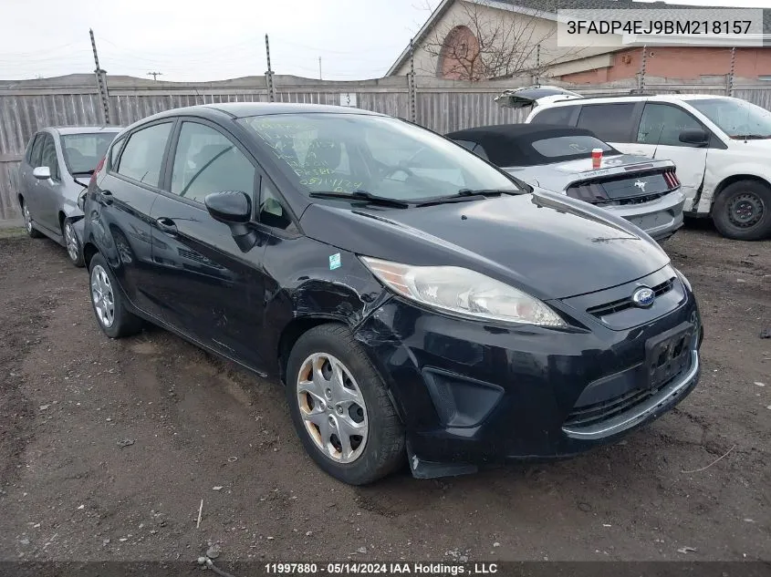 2011 Ford Fiesta Se VIN: 3FADP4EJ9BM218157 Lot: 11997880