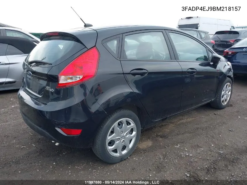 2011 Ford Fiesta Se VIN: 3FADP4EJ9BM218157 Lot: 11997880