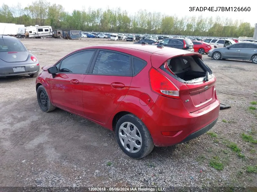 2011 Ford Fiesta Se VIN: 3FADP4EJ7BM126660 Lot: 12002618