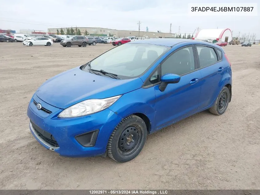 2011 Ford Fiesta Se VIN: 3FADP4EJ6BM107887 Lot: 12002971