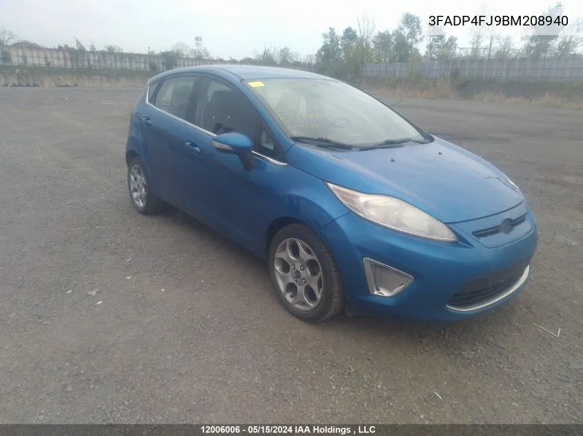 3FADP4FJ9BM208940 2011 Ford Fiesta Ses