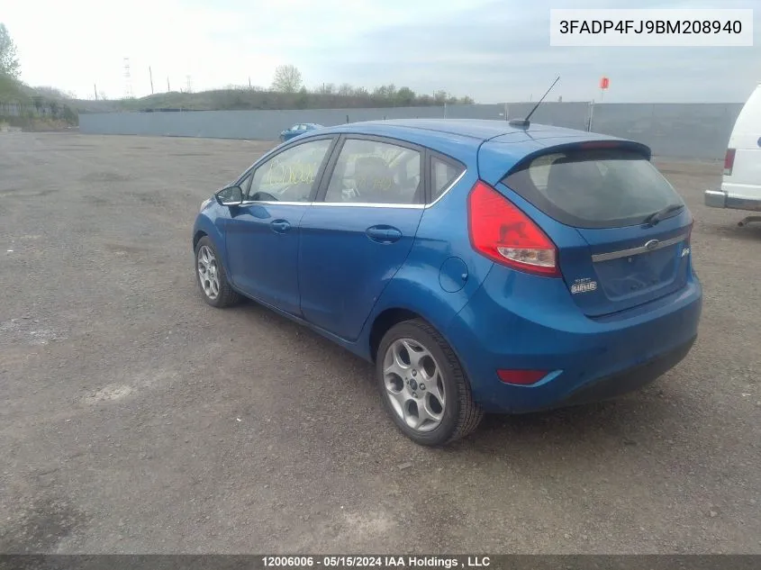 3FADP4FJ9BM208940 2011 Ford Fiesta Ses