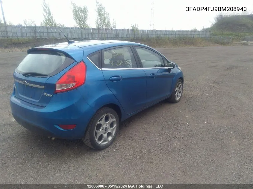 3FADP4FJ9BM208940 2011 Ford Fiesta Ses