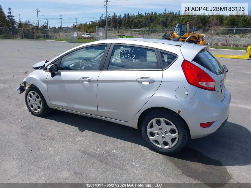 2011 Ford Fiesta Se VIN: 3FADP4EJ2BM183123 Lot: 12014317