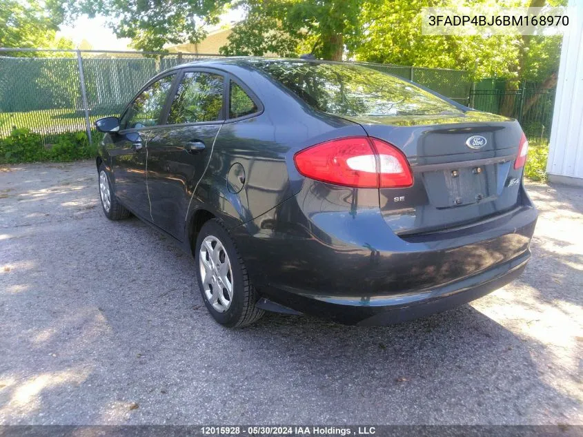 2011 Ford Fiesta Se VIN: 3FADP4BJ6BM168970 Lot: 12015928