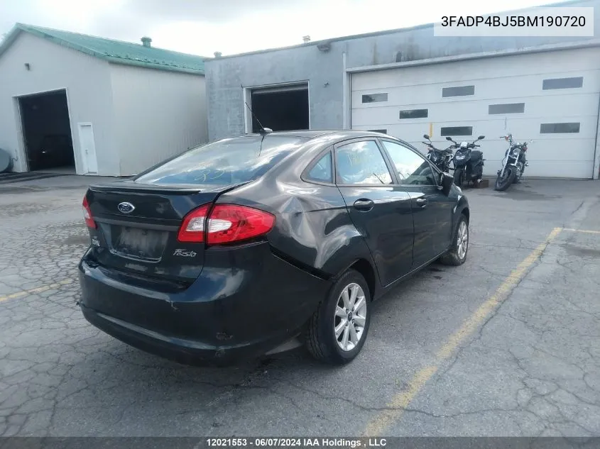 2011 Ford Fiesta Se VIN: 3FADP4BJ5BM190720 Lot: 12021553