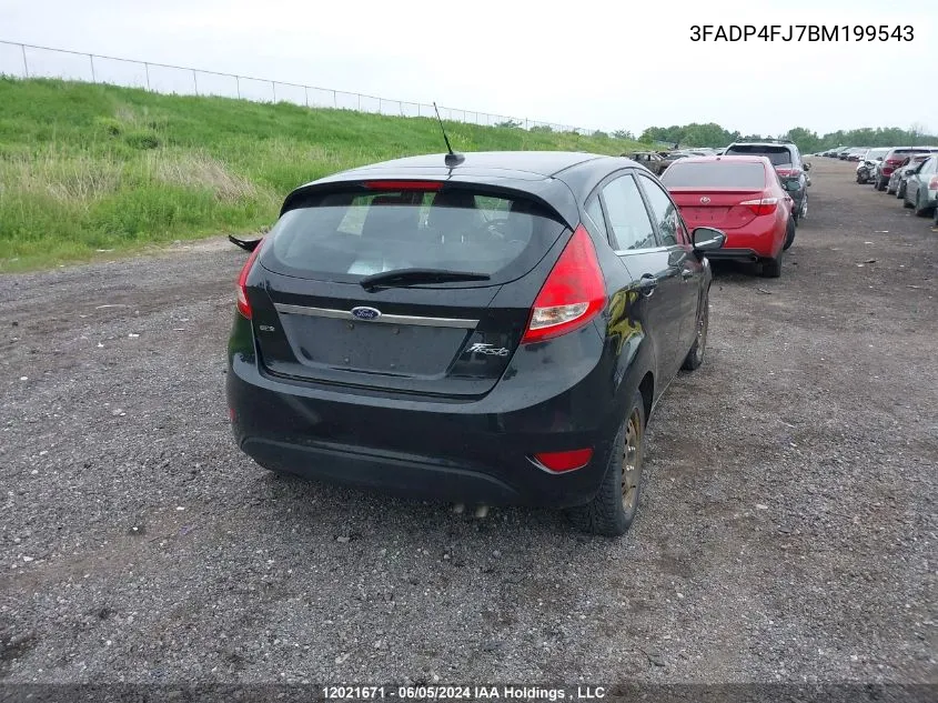 2011 Ford Fiesta Ses VIN: 3FADP4FJ7BM199543 Lot: 12021671