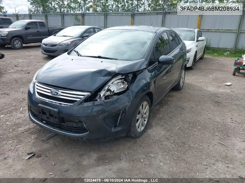 3FADP4BJ6BM208934 2011 Ford Fiesta Se