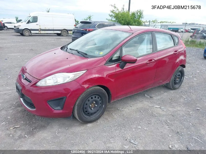 2011 Ford Fiesta Se VIN: 3FADP4EJ0BM215678 Lot: 12033454