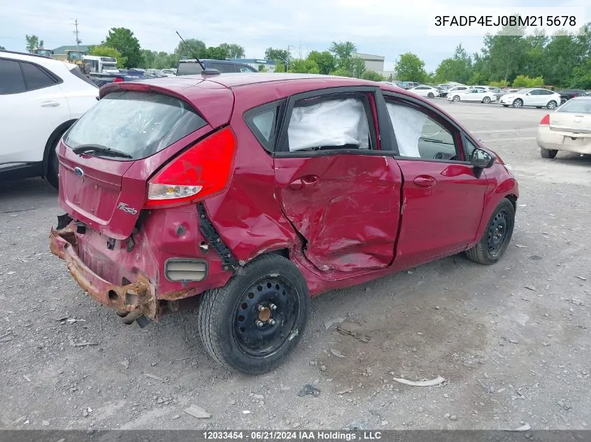 2011 Ford Fiesta Se VIN: 3FADP4EJ0BM215678 Lot: 12033454