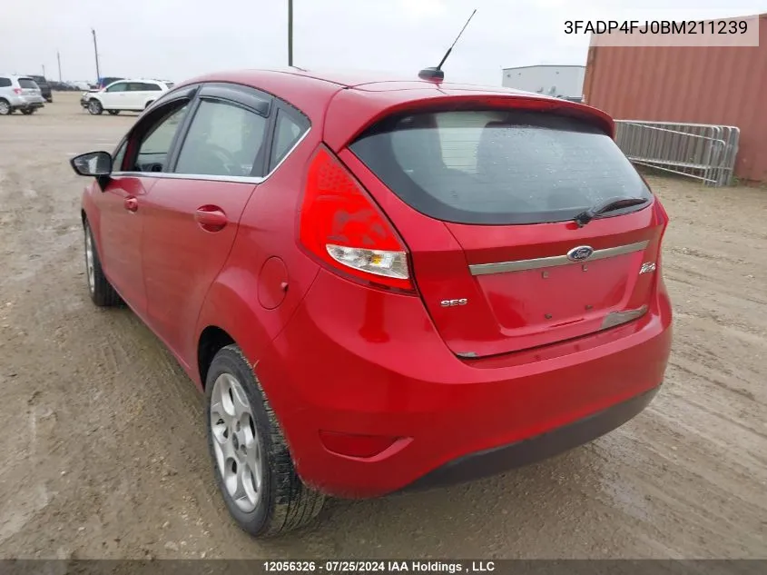 2011 Ford Fiesta Ses VIN: 3FADP4FJ0BM211239 Lot: 12056326