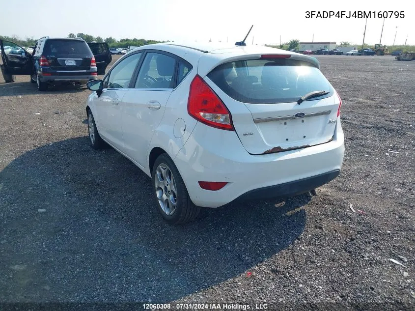 2011 Ford Fiesta Ses VIN: 3FADP4FJ4BM160795 Lot: 12060308