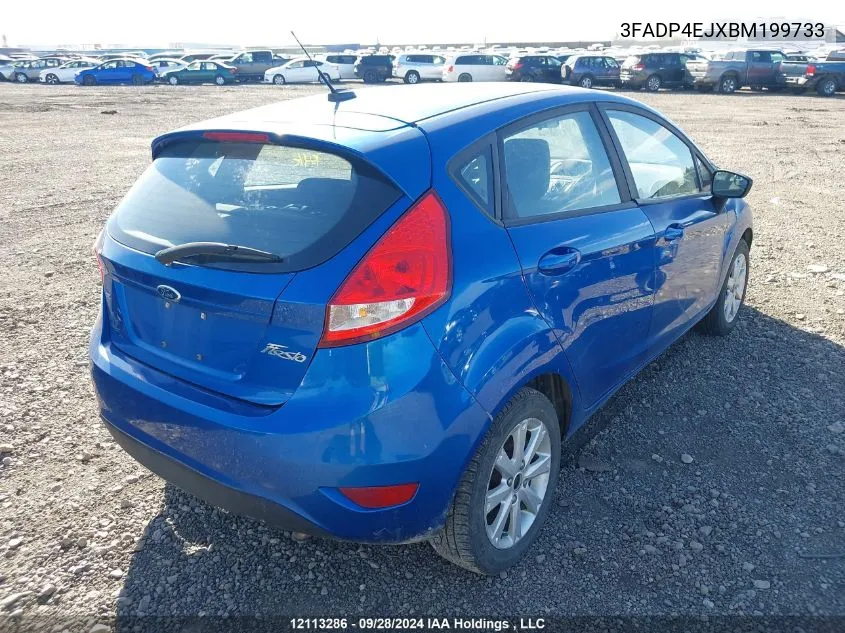 2011 Ford Fiesta Se VIN: 3FADP4EJXBM199733 Lot: 12113286