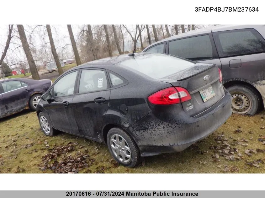 2011 Ford Fiesta Se VIN: 3FADP4BJ7BM237634 Lot: 20170616