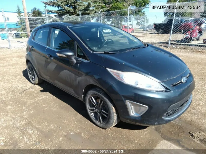 2011 Ford Fiesta Ses VIN: 3FADP4FJ5BM143634 Lot: 30040032