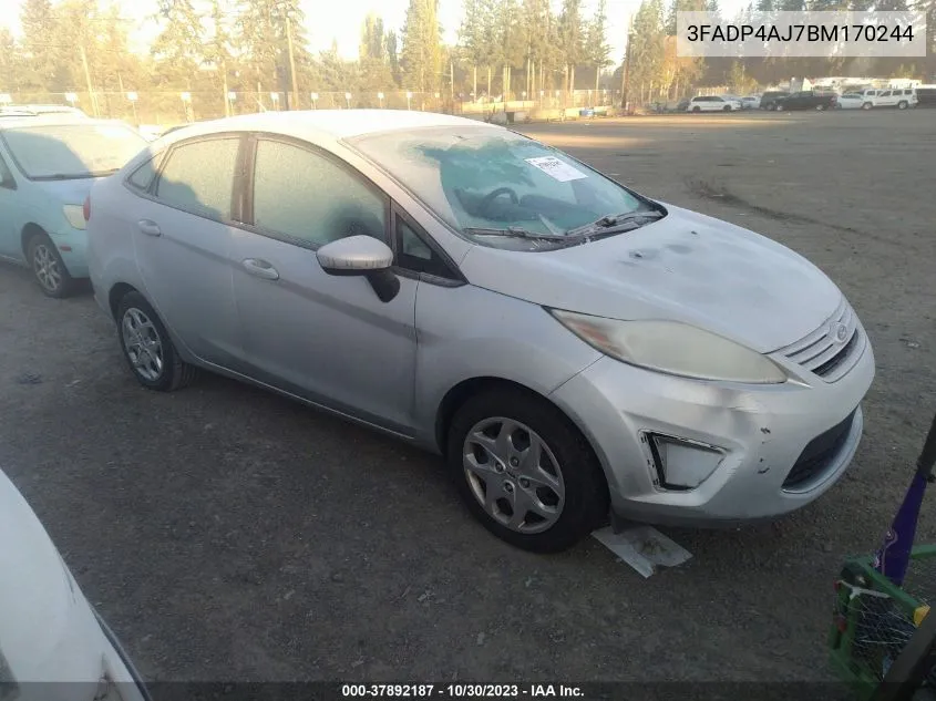 2011 Ford Fiesta S VIN: 3FADP4AJ7BM170244 Lot: 37892187