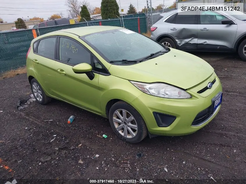 2011 Ford Fiesta Se VIN: 3FADP4EJ4BM151242 Lot: 37917460