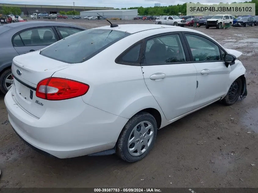 2011 Ford Fiesta Se VIN: 3FADP4BJ3BM186102 Lot: 39387783