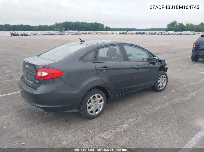 2011 Ford Fiesta Se VIN: 3FADP4BJ1BM164745 Lot: 39418285