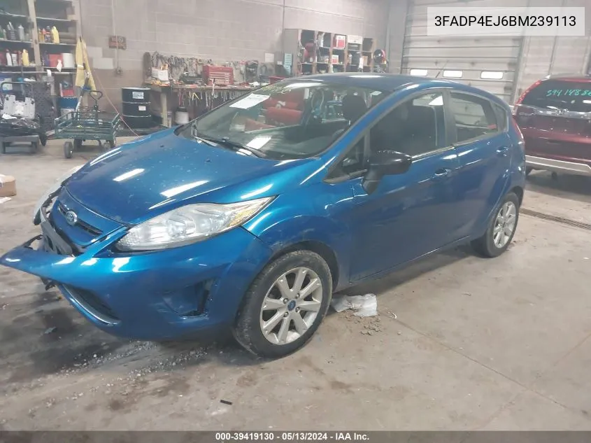 2011 Ford Fiesta Se VIN: 3FADP4EJ6BM239113 Lot: 39419130