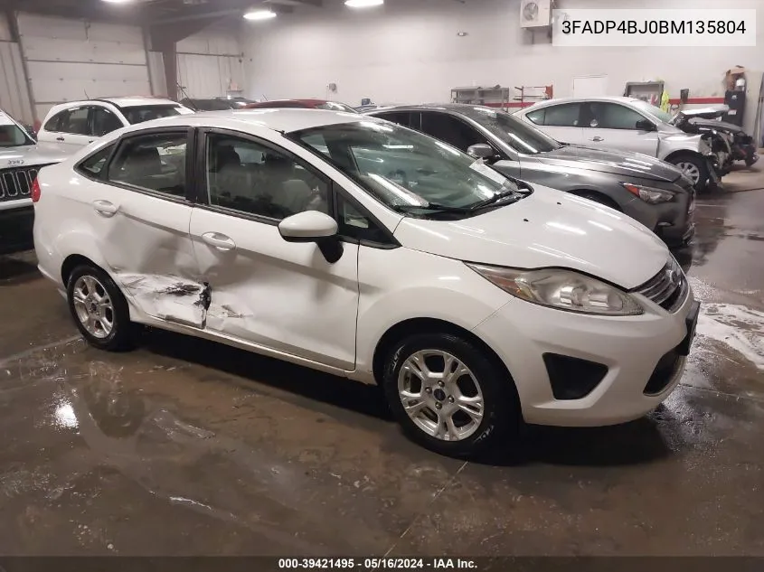 2011 Ford Fiesta Se VIN: 3FADP4BJ0BM135804 Lot: 39421495