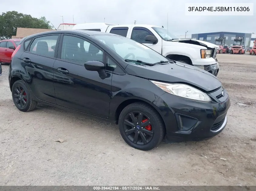 2011 Ford Fiesta Se VIN: 3FADP4EJ5BM116306 Lot: 39442194