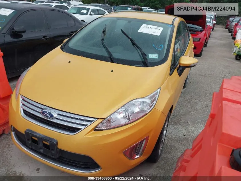 2011 Ford Fiesta Sel VIN: 3FADP4CJ4BM224094 Lot: 39456950